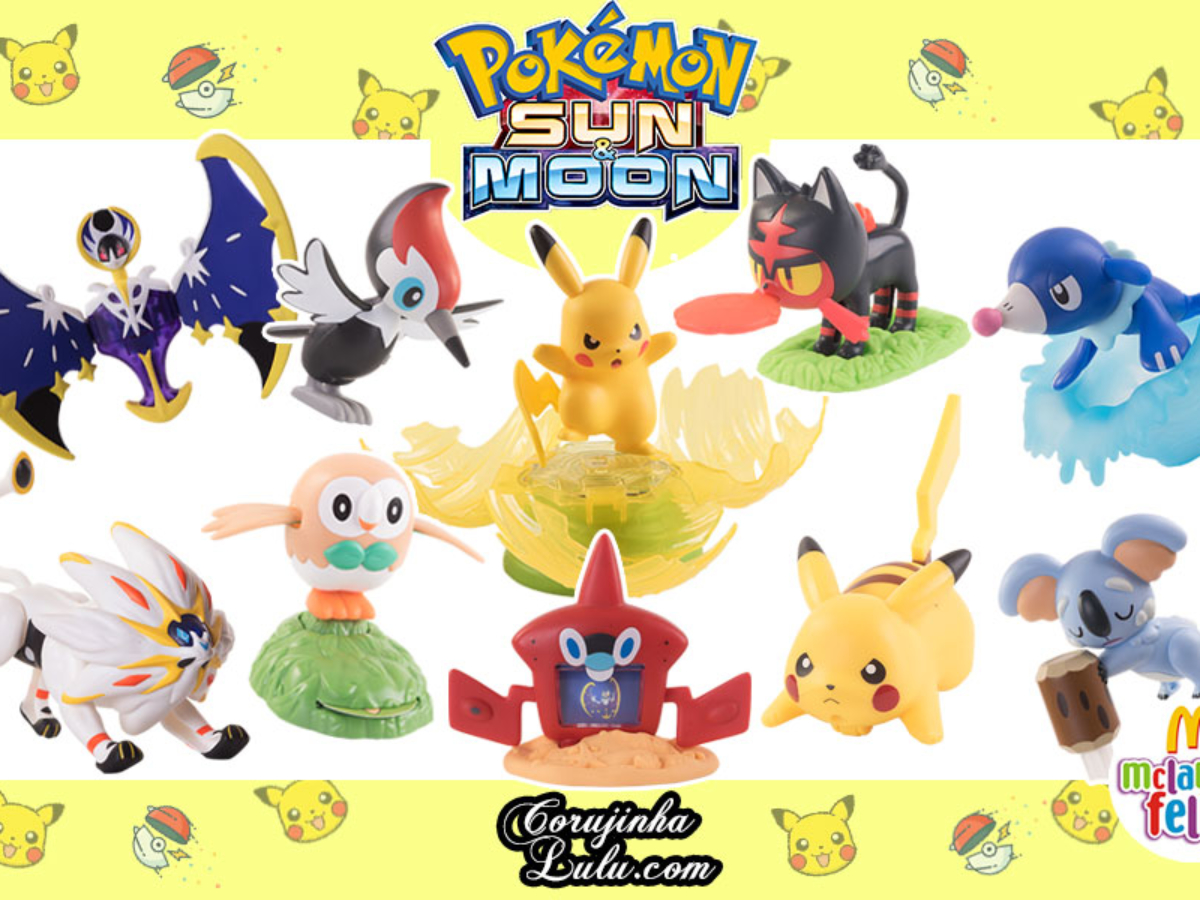 Chegaram os novos brinquedos do Pokémon no Mc Donalds!