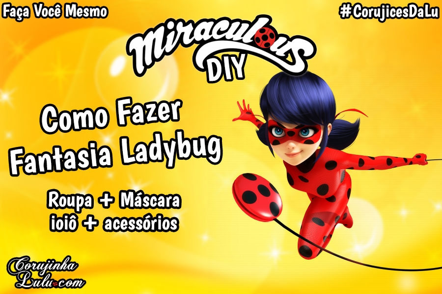 Linda Fantasia da Ladybug ou Cat Noir Miraculous. OBS.: Valido para no  minimo 2 fantasias Ladybug: Tec…